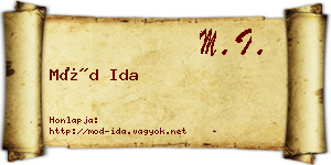 Mód Ida névjegykártya