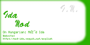 ida mod business card